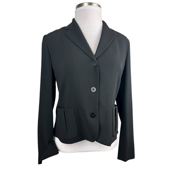 Talbots Black Career Blazer Size 14 Button Business Work Professional Classic - Picture 3 of 12